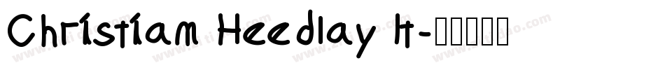 Christian Heedlay It字体转换
